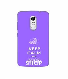 Amazon Brand - Solimo Designer Keep Calm and Shop 3D Printed Hard Back Case Mobile Cover for Lenovo Vibe X3