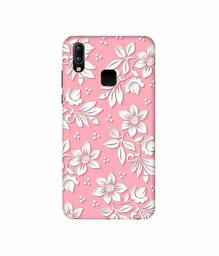 Amazon Brand - Solimo Designer White Flower Pattern 3D Printed Hard Back Case Mobile Cover for Vivo Y95