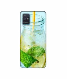 Amazon Brand - Solimo Designer Lemon Juice 3D Printed Hard Back Case Mobile Cover for Samsung Galaxy A51