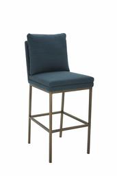 Amazon Brand – Rivet Lundberg Contemporary Upholstered Barstool with Brass Legs, 44.5