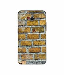 Amazon Brand - Solimo Designer Yellowesh Brick Texture 3D Printed Hard Back Case Mobile Cover for Samsung Galaxy Core 2 G355H