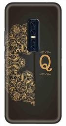 Amazon Brand - Solimo Designer Black Pattern Alphabet-Q 3D Printed Hard Back Case Mobile Cover for Vivo V17 Pro