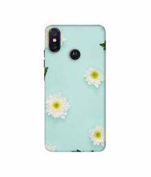 Amazon Brand - Solimo Designer Flower Texture 3D Printed Hard Back Case Mobile Cover for Motorola One Power