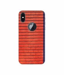 Amazon Brand - Solimo Designer Red and Purple Brick 3D Printed Hard Back Case Mobile Cover for Apple iPhone Xs Max (Logo Cut)