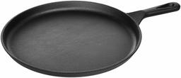 AmazonBasics Pre-Seasoned Cast Iron Round Griddle - 10.5-Inch (Renewed)