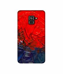 Amazon Brand - Solimo Designer Red Wax Color 3D Printed Hard Back Case Mobile Cover for Samsung Galaxy A8 Plus