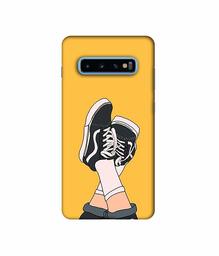 Amazon Brand - Solimo Designer Boy Shoes Pattern 3D Printed Hard Back Case Mobile Cover for Samsung Galaxy S10 Plus