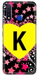 Amazon Brand - Solimo Designer Heart Pattern Alphabet-K 3D Printed Hard Back Case Mobile Cover for Vivo Y19 / Vivo U20