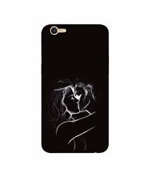 Amazon Brand - Solimo Designer Kissing Couple 3D Printed Hard Back Case Mobile Cover for Oppo A57