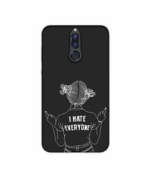 Amazon Brand - Solimo Designer I Hate Everyone 3D Printed Hard Back Case Mobile Cover for Huawei Honor 9i