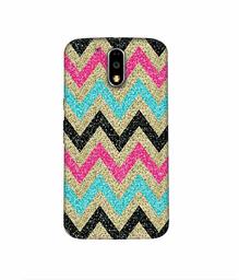 Amazon Brand - Solimo Designer Sparkle Zik Zak Texture 3D Printed Hard Back Case Mobile Cover for Motorola Moto G4 Plus