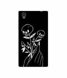 Amazon Brand - Solimo Designer Skull Flower 3D Printed Hard Back Case Mobile Cover for Sony Xperia L1