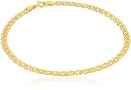 Pulsera de eslabones de plata de ley con doble cadena, 22,86 cm