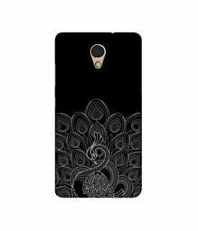 Amazon Brand - Solimo Designer Peacock Pattern 3D Printed Hard Back Case Mobile Cover for Lenovo P2