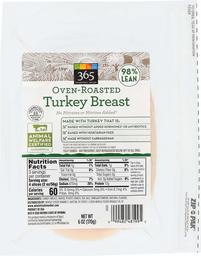 365 EVERYDAY VALUE Oven Roasted Turkey Breast, 6 OZ