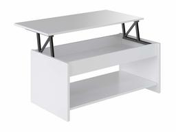 Amazon Brand - Movian Aggol Lift-Top Coffee Table with 1-Shelf, 50 x 100 x 44cm, White