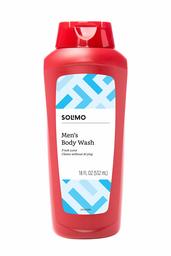 Amazon Brand - Solimo Men's Body Wash, Fresh Scent, 18 Fluid Ounce