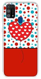 Amazon Brand - Solimo Designer Multicolor Balloon Heart Design Printed Soft Back Case Mobile Cover for Samsung Galaxy M31