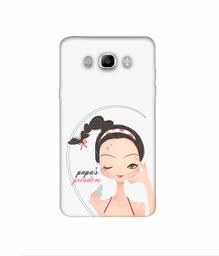 Amazon Brand - Solimo Designer Papa's Princess 3D Printed Hard Back Case Mobile Cover for Samsung Galaxy J7 (2016)