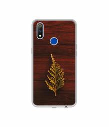 Amazon Brand - Solimo Designer Leaf on Wood UV Printed Soft Back Case Mobile Cover for Realme 3 Pro