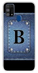 Amazon Brand - Solimo Designer Multicolor Button Jeans Alphabet-B Printed Soft Back Case Mobile Cover for Samsung Galaxy M31