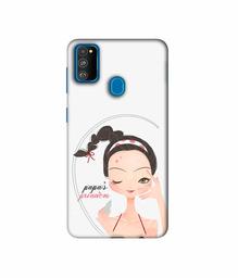 Amazon Brand - Solimo Designer Papa's Princess 3D Printed Hard Back Case Mobile Cover for Samsung Galaxy M21 / M30s