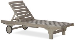 Strathwood Basics Hardwood Chaise Lounge, Gray