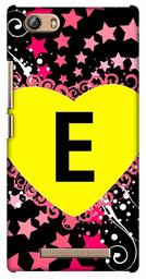 Amazon Brand - Solimo Designer Heart Pattern Alphabet-E 3D Printed Hard Back Case Mobile Cover for Gionee Marathon M5 Lite