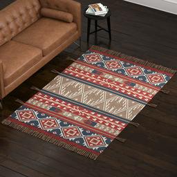 Amazon Brand – Stone & Beam Modern Global Bohemian Kilim Rug, 5 x 8 Foot, Multicolor