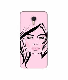 Amazon Brand - Solimo Designer Pink Lady Pattern 3D Printed Hard Back Case Mobile Cover for Meizu M3 Note