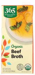 365 EVERYDAY VALUE Organic Beef Broth, 32 FZ