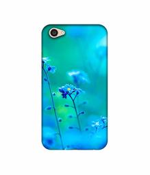 Amazon Brand - Solimo Designer Blue Flower UV Printed Soft Back Case Mobile Cover for Vivo V5 Plus