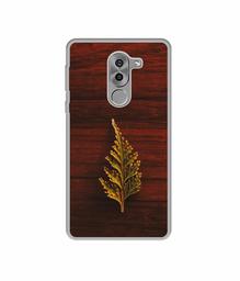 Amazon Brand - Solimo Designer Leaf on Wood UV Printed Soft Back Case Mobile Cover for Huawei Honor 6X