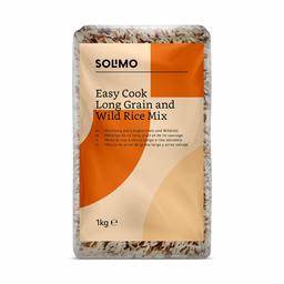 Amazon Brand - Solimo - Easy Cook Long Grain & Wild Rice Mix - 4kg (4 x 1kg)