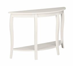 Amazon Brand – Ravenna Home Anne Marie Half-Moon Storage Curved Leg Console Entry Table, 48