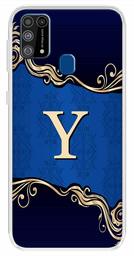 Amazon Brand - Solimo Designer Multicolor Blue Pattern Alphabet-Y Printed Soft Back Case Mobile Cover for Samsung Galaxy M31