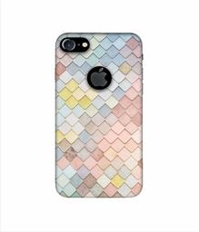 Amazon Brand - Solimo Designer Small Squre Texture 3D Printed Hard Back Case Mobile Cover for Apple iPhone 7 (with Logo Cut)