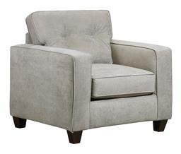 Amazon Brand – Stone & Beam Joanna Contemporary Tufted Accent Chair with Reversible Cushions, 40