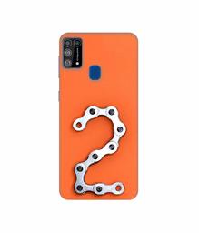 Amazon Brand - Solimo Designer Two Number 3D Printed Hard Back Case Mobile Cover for Samsung Galaxy M31