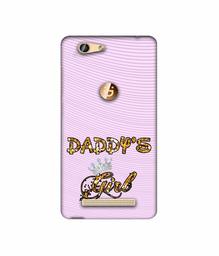 Amazon Brand - Solimo Designer Daddy's Girl in Glitter Pattern 3D Printed Hard Back Case Mobile Cover for Gionee F103 Pro