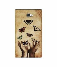 Amazon Brand - Solimo Designer Butterflies 3D Printed Hard Back Case Mobile Cover for Sony Xperia M2