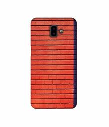 Amazon Brand - Solimo Designer Red and Purple Brick 3D Printed Hard Back Case Mobile Cover for Samsung Galaxy J6 Plus