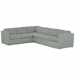 Amazon Brand – Stone & Beam Andover Slipcover Right-Facing L-Shaped Sectional, 124