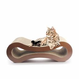 UMI Cat Scratcher Lounge Kitten Scratching Cardboard Sofa Pad, Double Side steady small Animal Pet Resting Construction, Medium