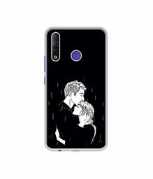 Amazon Brand - Solimo Designer Couples Standing in Rain UV Printed Soft Back Case Mobile Cover for Tecno Camon 12 Air