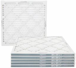 AmazonBasics Merv 11 AC filtro de aire para horno – paquete de 6, MERV 11, Blanco, 20x20x1