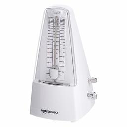 AmazonBasics Mechanical Metronome - Steel Movement - White