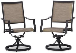 Strathwood Barnes Aluminum Swivel Rocker Chair, Set of 2