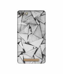 Amazon Brand - Solimo Designer Wooden Triangles 3D Printed Hard Back Case Mobile Cover for Gionee Marathon M5 lite