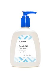 Amazon Brand - Solimo Gentle Skin Cleanser, All Skin Types, Fragrance Free, 8 Fluid Ounce